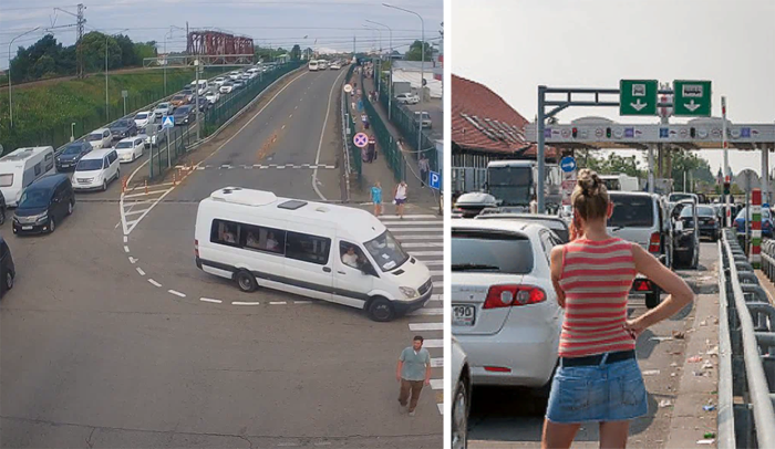 Туристы жалуются на огромные автомобильные пробки на границе между Адлером и Абхазией