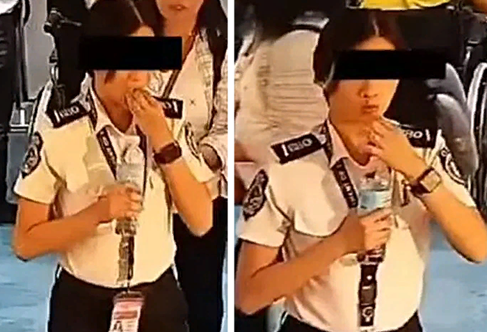 На Филиппинах сотрудница аэропорта съела 300 долларов и запила их водой