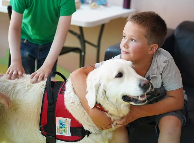Лечить онкобольных детей помогают собаки