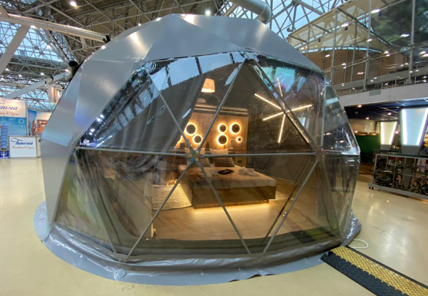 Компания «КуполХолл» представила купольный глэмпинг на выставке «ОТДЫХ Leisure 2022»