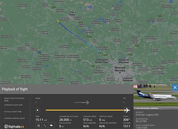 flightradar-24-otchet-o-polete-samoleta-prigozhina