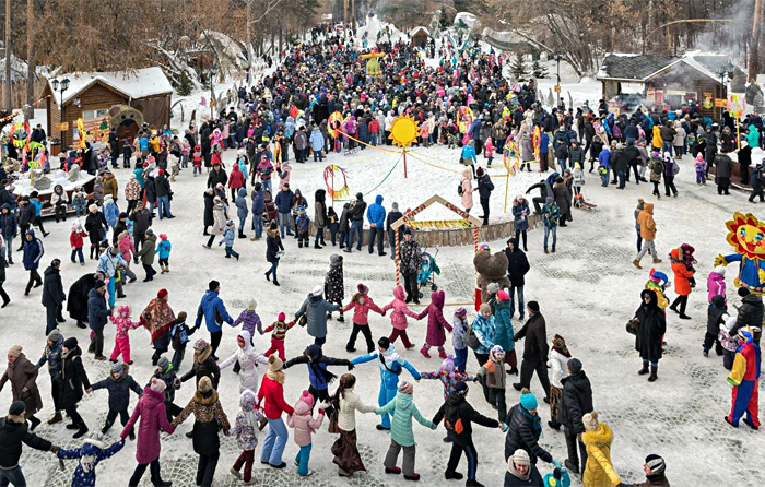 Масленица в Новосибирском зоопарке